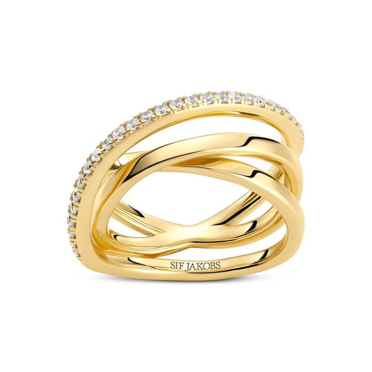 Sif Jakobs Spirale Ring SJ-R2590-CZ-YG Helen Kirchhofer by Luxoia