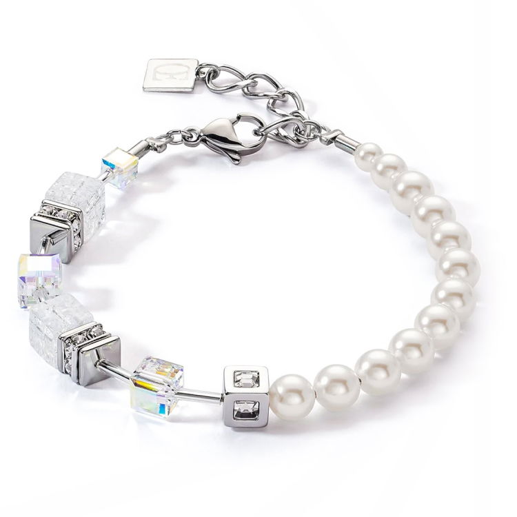 Coeur de Lion GeoCube Precious Fusion Pearls Armband 5086/30