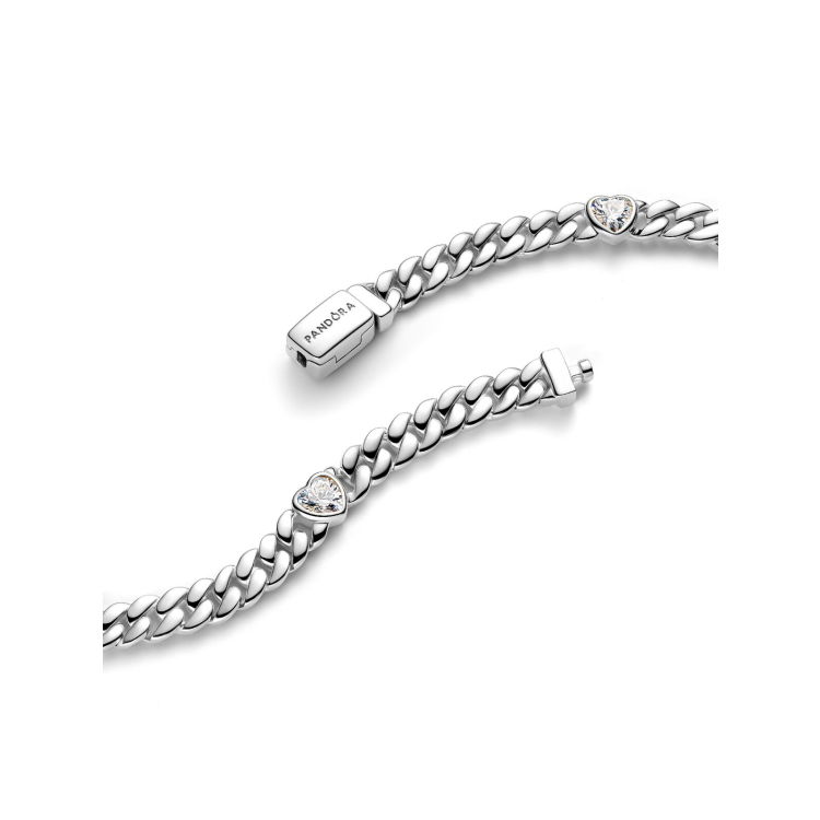 Bracciale A Catena Cubana In Argento Sterling Massiccio: Maglia Miami - Foto 6