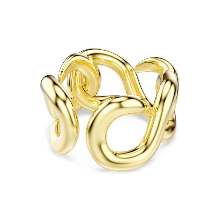 Swarovski Dextera Offener Ring Rundschliff Weiss Goldlegierungsschicht ...