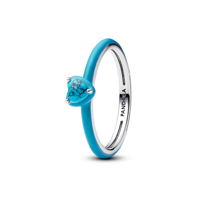 Pandora ME Bague Pierre Cœur Turquoise 193828C01 Helen