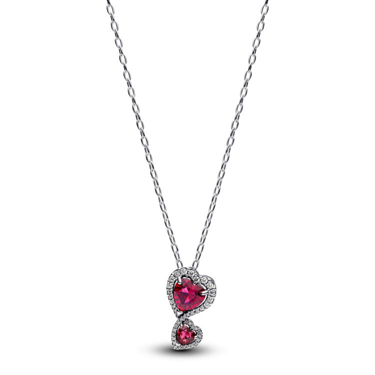 Pandora Elevated Heart Pandora Multi Color Heart Necklace Pandora