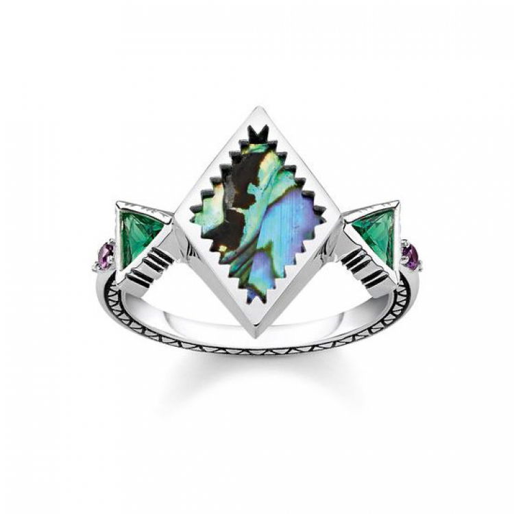 Thomas Sabo Ring Zig Zag Abalone Mother of Pearl TR2232 991 7 Helen Kirchhofer