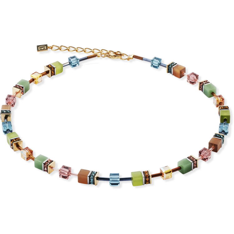 Coeur De Lion GeoCUBE Kette - Regenbogen Mit Swarovski Kristallen