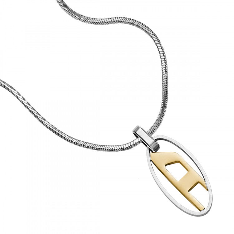 ☆DIESEL☆ D logo necklace DX1421931 Diesel Oval D Logo Necklace - DX1421931 - Helen Kirchhofer