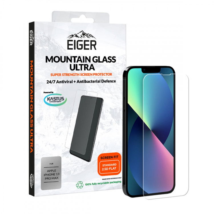 Eiger Mountain Glass Ultra AntiMicrobial Screen Protector 2.5D Apple