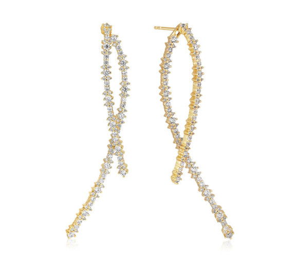 Helen Kirchhofer - Sif Jakobs Livigno Lungo Ohrringe - SJ-E2368-CZ-YG