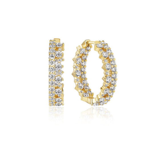 Helen Kirchhofer - Sif Jakobs Livigno Piccolo Creolen - SJ-E2364-CZ-YG