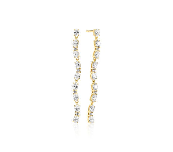 Helen Kirchhofer - Sif Jakobs Ellera Ovale Tredici Ohrringe - SJ-E2419-CZ-YG