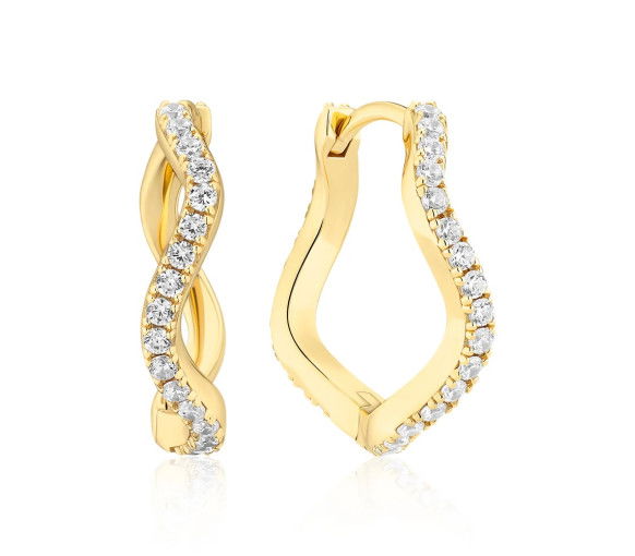 Helen Kirchhofer - Sif Jakobs Ellera Waves Grande Ohrringe - SJ-E3869-CZ-YG