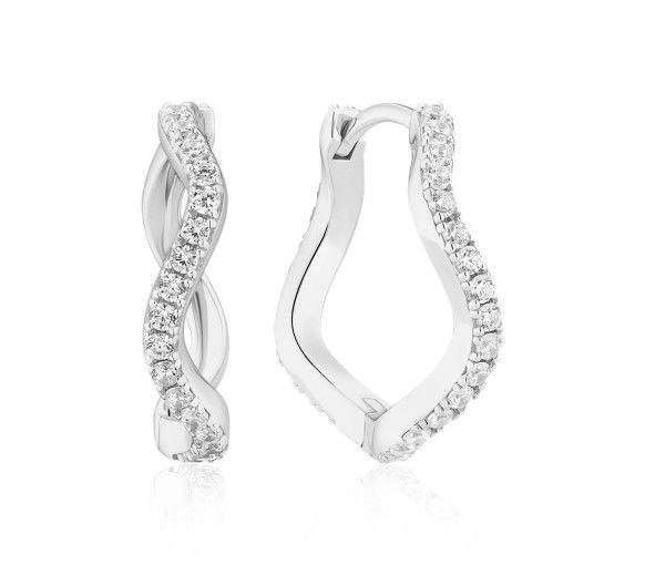 Helen Kirchhofer - Sif Jakobs Ellera Waves Grande Ohrringe - SJ-E3869-CZ