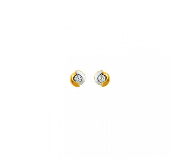 Helen Kirchhofer - HK Gold Classics Ohrstecker Bicolor 750/18k Zirkonia