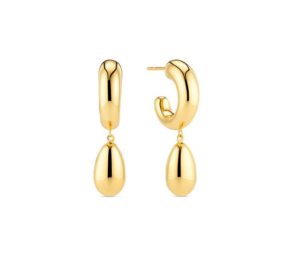 Helen Kirchhofer - Sif Jakobs Goccia Pendolo Pianura Ohrringe - SJ-E2587-YG