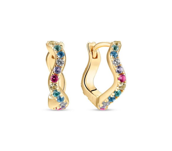 Helen Kirchhofer - Sif Jakobs Ellera Waves Medio Ohrringe - SJ-E3859-XCZ-YG