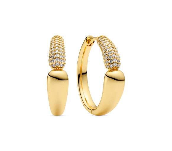 Helen Kirchhofer - Sif Jakobs Goccia Creolo Grande Ohrringe - SJ-E2584-CZ-YG