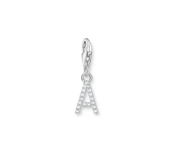Helen Kirchhofer - Thomas Sabo Charm-Anhänger Buchstabe A mit Weissen Steinen Silber - 1938-051-14