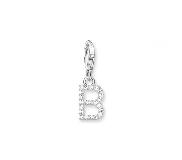 Helen Kirchhofer - Thomas Sabo Charm-Anhänger Buchstabe B mit Weissen Steinen Silber - 1942-051-14