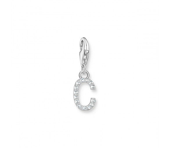 Helen Kirchhofer - Thomas Sabo Charm-Anhänger Buchstabe C mit Weissen Steinen Silber - 1943-051-14