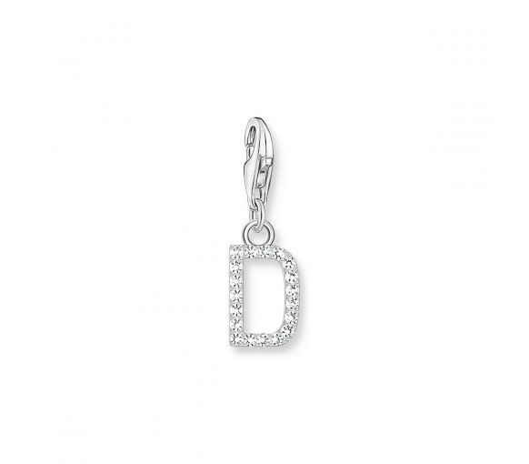 Helen Kirchhofer - Thomas Sabo Charm-Anhänger Buchstabe D mit Weissen Steinen Silber - 1944-051-14