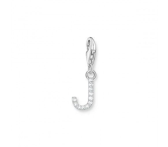 Helen Kirchhofer - Thomas Sabo Charm-Anhänger Buchstabe J mit Weissen Steinen Silber - 1949-051-14