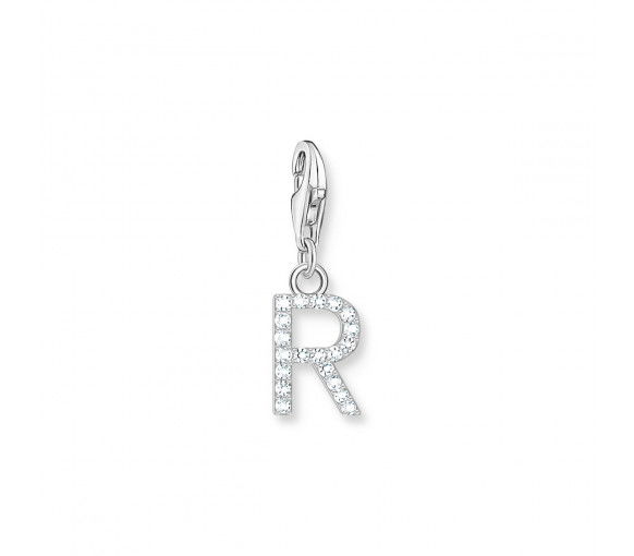 Helen Kirchhofer - Thomas Sabo Charm-Anhänger Buchstabe R mit Weissen Steinen Silber - 1955-051-14