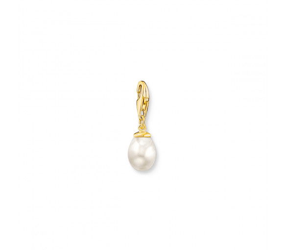 Helen Kirchhofer - Thomas Sabo Charm-Anhänger Weisse Perle Vergoldet - 1996-430-14