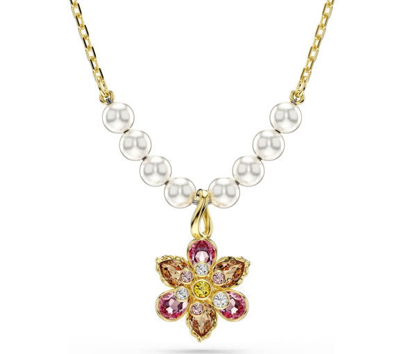Helen Kirchhofer - Swarovski Pendente Idyllia Crystal Pearl Taglio misto Fiore Multicolore Placcato color oro - 5723140
