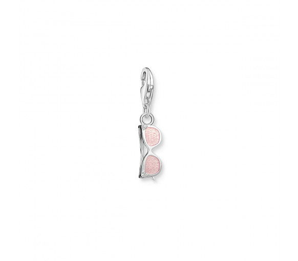 Helen Kirchhofer - Thomas Sabo Charm-Anhänger Pinke Sonnenbrille mit Weissen Steinen Silber- 2027-041-9