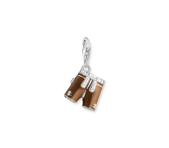 Thomas Sabo Charm-Anhänger braune Lederhose Silber - 2111-007-2