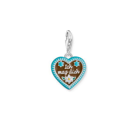 Thomas Sabo Charm-Anhänger buntes Lebkuchenherz Silber - 2114-007-7