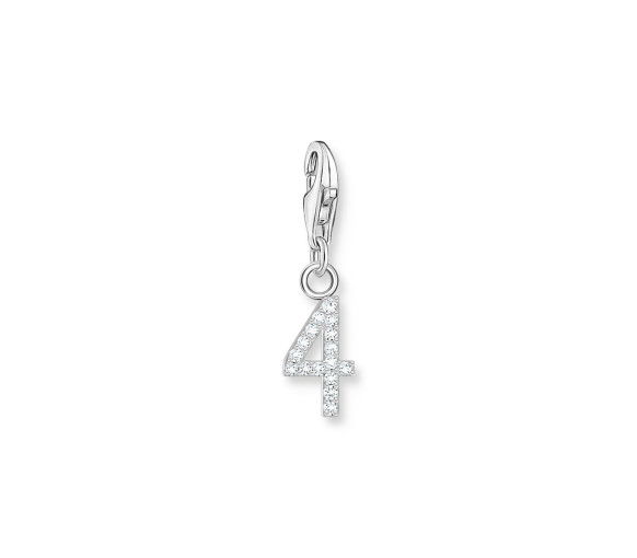 Helen Kirchhofer - Thomas Sabo Charm-Anhänger Zahl 4 mit weissen Steinen Silber - 2128-051-21