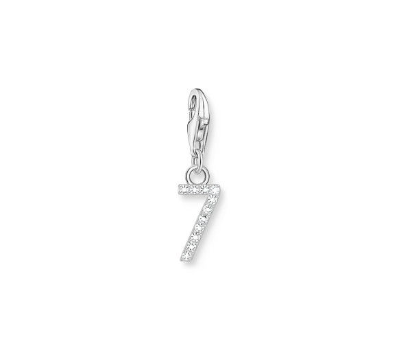 Helen Kirchhofer - Thomas Sabo Charm-Anhänger Zahl 7 mit weissen Steinen Silber - 2131-051-21