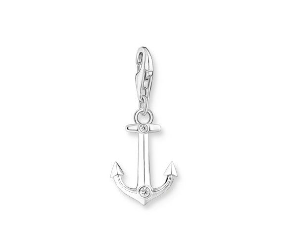 Helen Kirchhofer - Thomas Sabo Charm-Anhänger Anker mit Steinen Silber - 2166-051-21