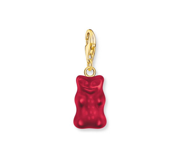Helen Kirchhofer - Thomas Sabo Charm-Goldbären-Anhänger in Rot vergoldet - 2190-413-10