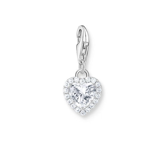 Helen Kirchhofer - Thomas Sabo Pendentif Charm cœur blanc argent - 2202-051-14