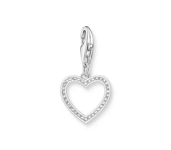 Helen Kirchhofer - Thomas Sabo Pendentif Charm cœur avec pierres blanches argent - 2203-051-14