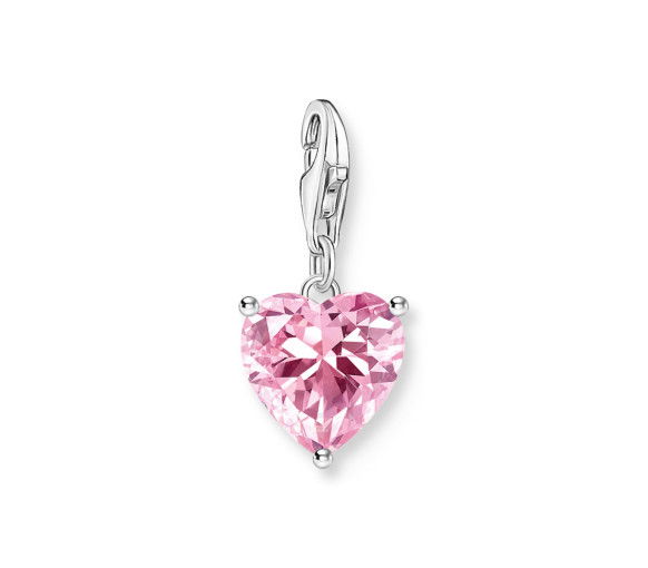 Helen Kirchhofer - Thomas Sabo Pendentif Charm cœur avec pierre rose Argent - 2205-051-9