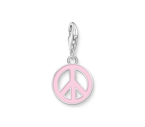 Helen Kirchhofer - Thomas Sabo Pendentif Charm Signe de Paix en argent rose - 2207-007-9