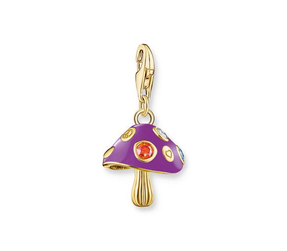 Helen Kirchhofer - Thomas Sabo Pendentif Charm champignon coloré doré - 2211-471-7