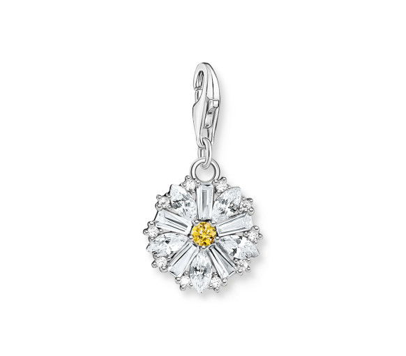 Helen Kirchhofer - Thomas Sabo Pendentif Charm Lovely Daisy en argent avec pierres - 2212-051-14