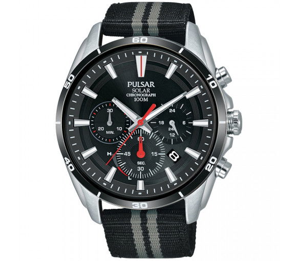 Pulsar solar chronograph 100m new arrivals