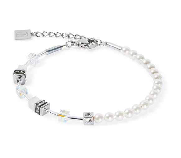 Helen Kirchhofer - Coeur de Lion GeoCube Mini Fusion Pearls Armband - 4087/30-1417