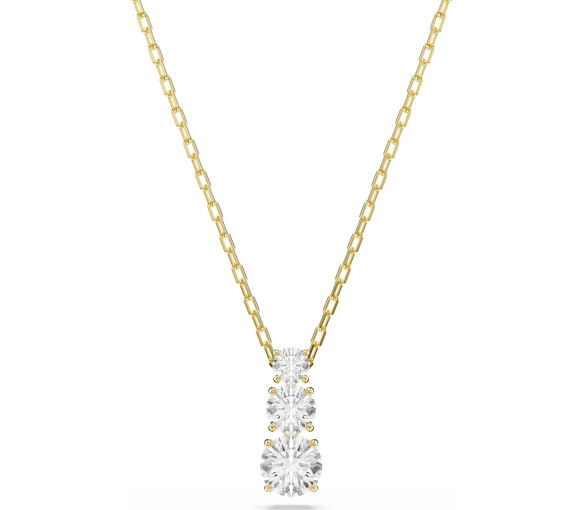 Helen Kirchhofer - Swarovski Collana Stilla Attract Taglio Round Bianc, Placcato color oro - 5723298