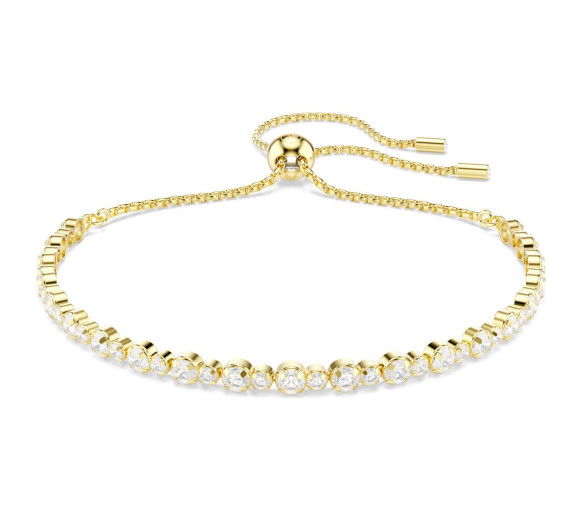 Helen Kirchhofer - Swarovski Bracciale Tennis Matrix Tagli arrotondati misti Bianco Placcato color oro - 5730709