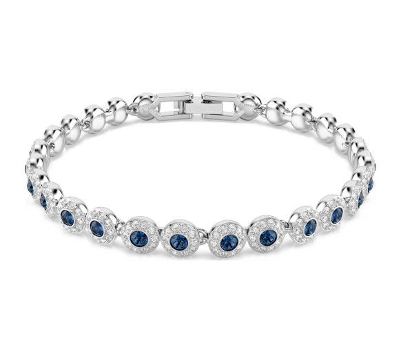 Swarovski Una Angelic Tennis Armband Rundschliff Blau Rhodiniert - 5733401