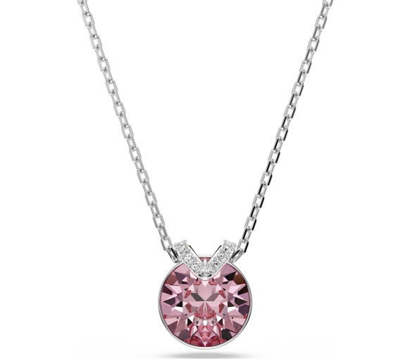 Helen Kirchhofer - Swarovski Collana Bella V Taglio Round Rosa Placcato rodio - 5734230