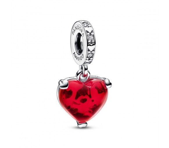 Helen Kirchhofer - Pandora Disney Mickey & Minnie Mouse Kuss Rotes Murano Glas Charm - 792522C01