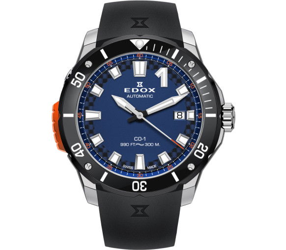 Edox CO-1 Date Automatic Bezel Lock - 80137 3NO CABUN