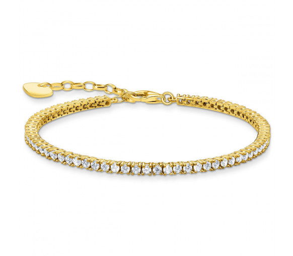Helen Kirchhofer - Thomas Sabo Tennis Armband Gold - A2021-414-14-L19V