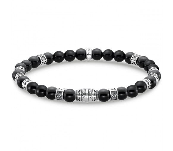 Helen Kirchhofer - Thomas Sabo Armband mit Schwarzen Onyx Beads Silber - A2087-507-11